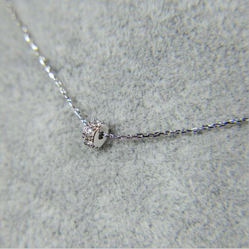 New Accessories Female Wild 925 Sterling Silver Jewelry Simple And Compact Ball Clavicle Chain Pendant Necklace H104