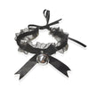 Adjustable Lace Choker with Bell Sweet Cute Gothic Choker Necklaces Collar for Women Girls Detachable Cosplay Party Jewelry