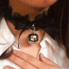 Adjustable Lace Choker with Bell Sweet Cute Gothic Choker Necklaces Collar for Women Girls Detachable Cosplay Party Jewelry