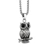 Animal Owl Pendant Necklace Men's Necklace Bohemian Crystal Inlaid Sliding Metal Necklace Pendant Accessories Party Jewelry