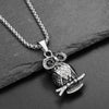 Animal Owl Pendant Necklace Men's Necklace Bohemian Crystal Inlaid Sliding Metal Necklace Pendant Accessories Party Jewelry