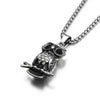 Animal Owl Pendant Necklace Men's Necklace Bohemian Crystal Inlaid Sliding Metal Necklace Pendant Accessories Party Jewelry