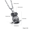 Animal Owl Pendant Necklace Men's Necklace Bohemian Crystal Inlaid Sliding Metal Necklace Pendant Accessories Party Jewelry