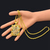 Arab Islamic Style Pendant Necklace for Women Sweater Chain Muslim Scripture Inlaid Gold-Plated Necklace Pendant Accessories