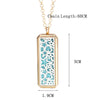 Aromatherapy Jewelry Rectangular Stainless Steel Magnetic Diffuser Necklace Perfume Locket Pendant Essential Oil Necklace