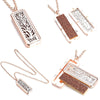Aromatherapy Jewelry Rectangular Stainless Steel Magnetic Diffuser Necklace Perfume Locket Pendant Essential Oil Necklace