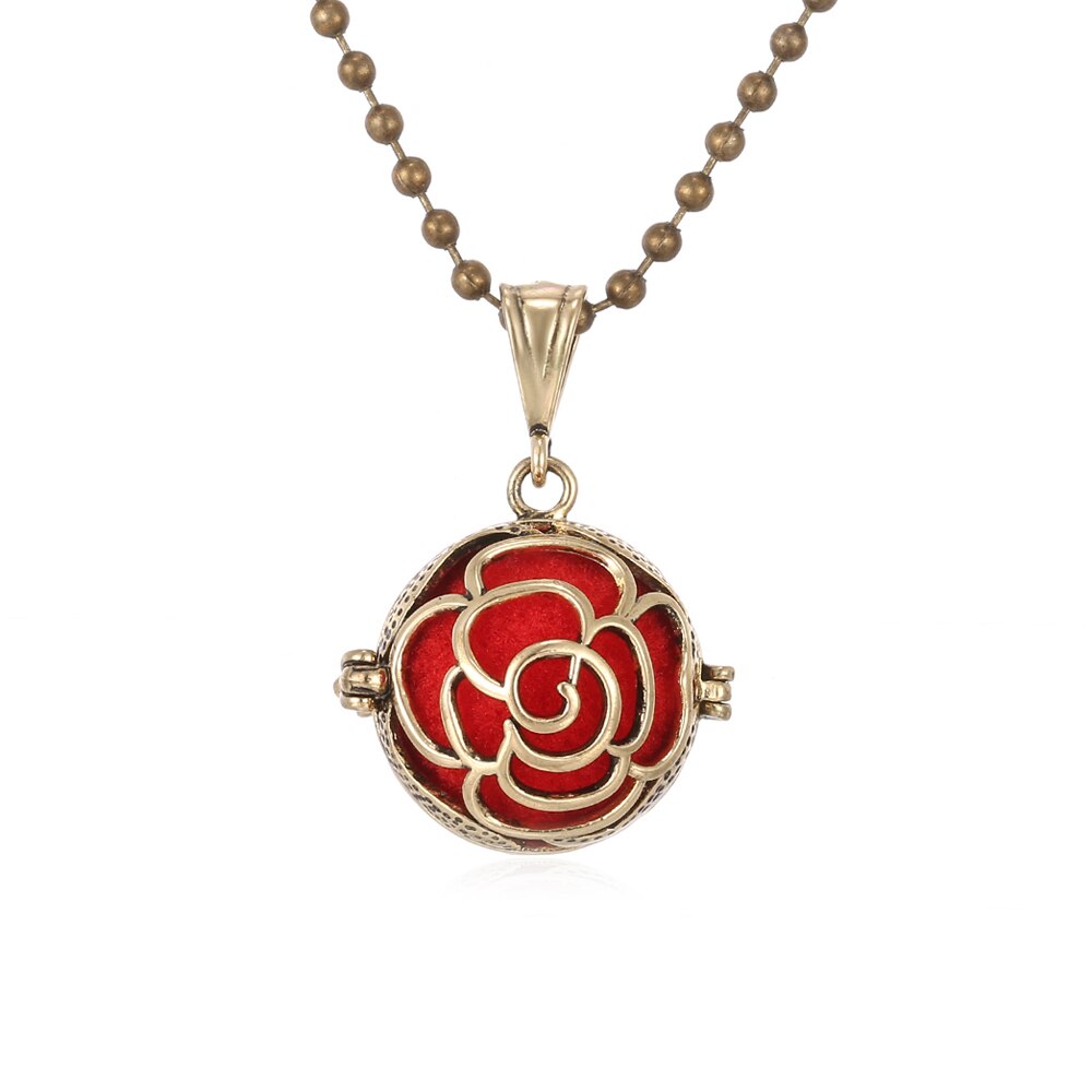 Aromatherapy Necklace Diffuser Pendant Vintage Open Lockets Perfume Aroma Diffuser Essential Oils Diffuser Pendant Necklace