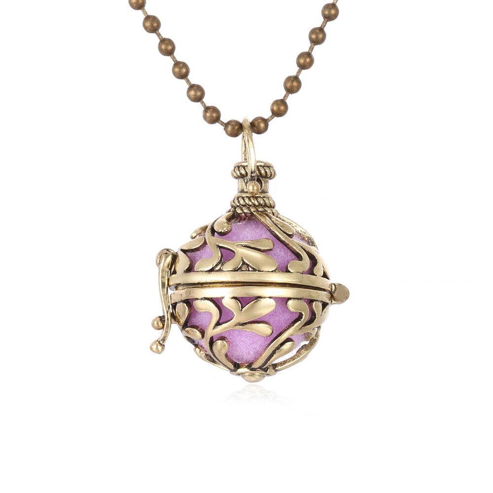 Aromatherapy Necklace Diffuser Pendant Vintage Open Lockets Perfume Aroma Diffuser Essential Oils Diffuser Pendant Necklace