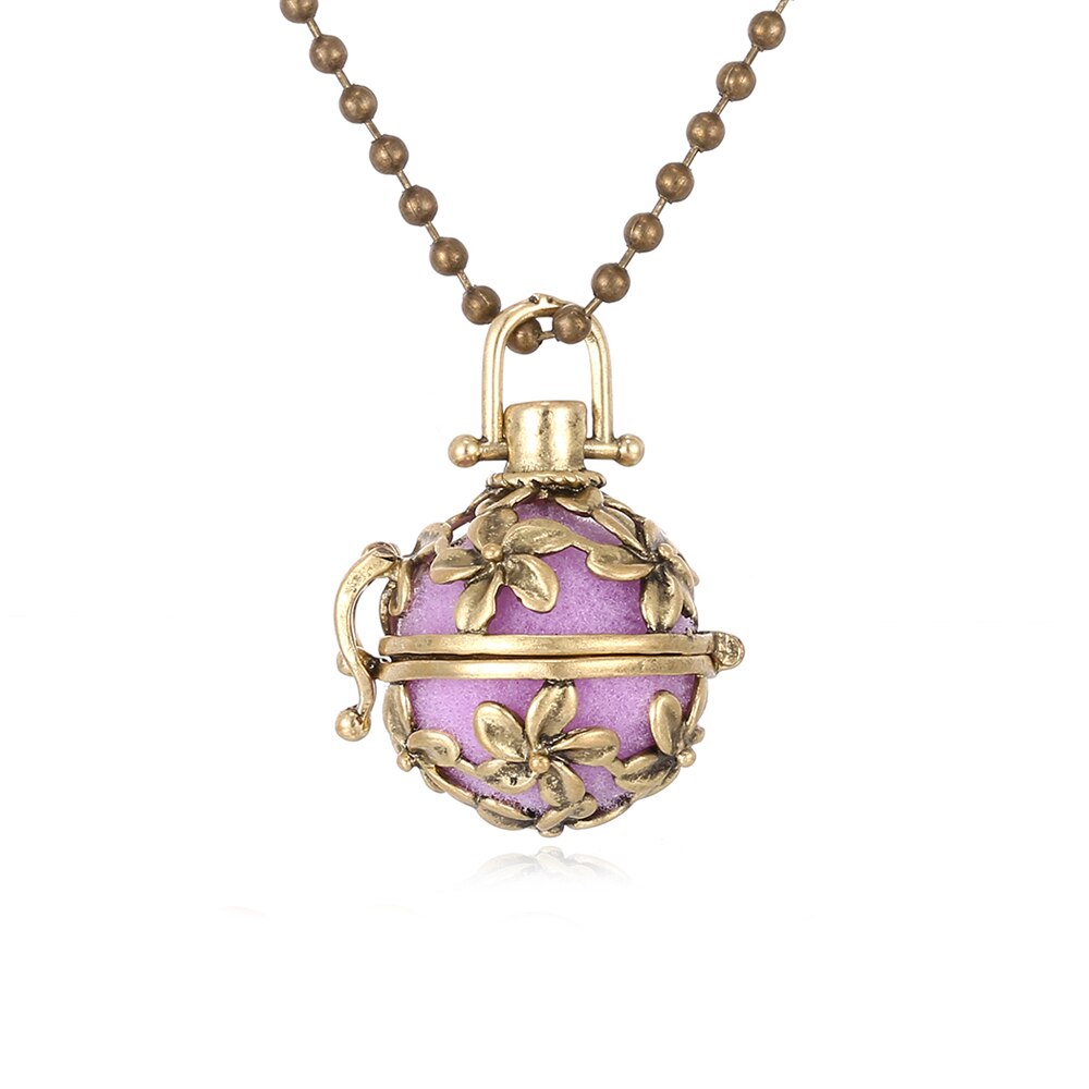 Aromatherapy Necklace Diffuser Pendant Vintage Open Lockets Perfume Aroma Diffuser Essential Oils Diffuser Pendant Necklace