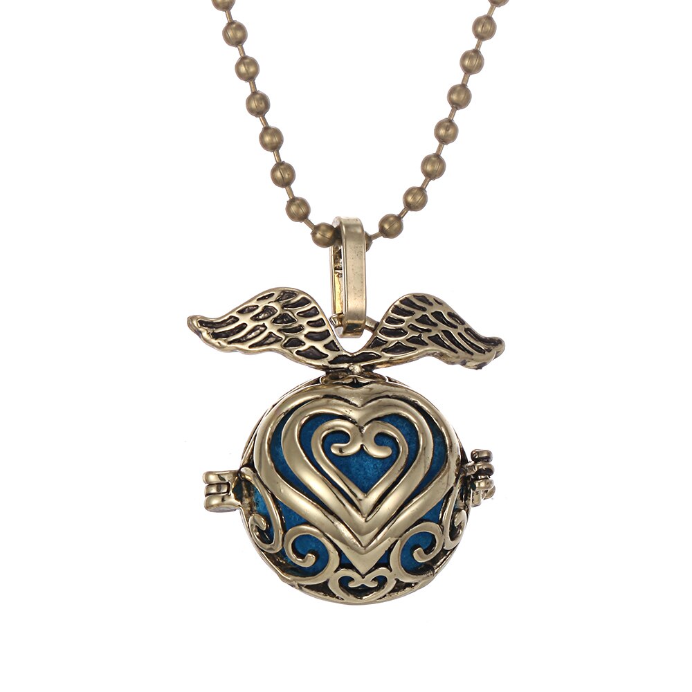 Aromatherapy Necklace Diffuser Pendant Vintage Open Lockets Perfume Aroma Diffuser Essential Oils Diffuser Pendant Necklace