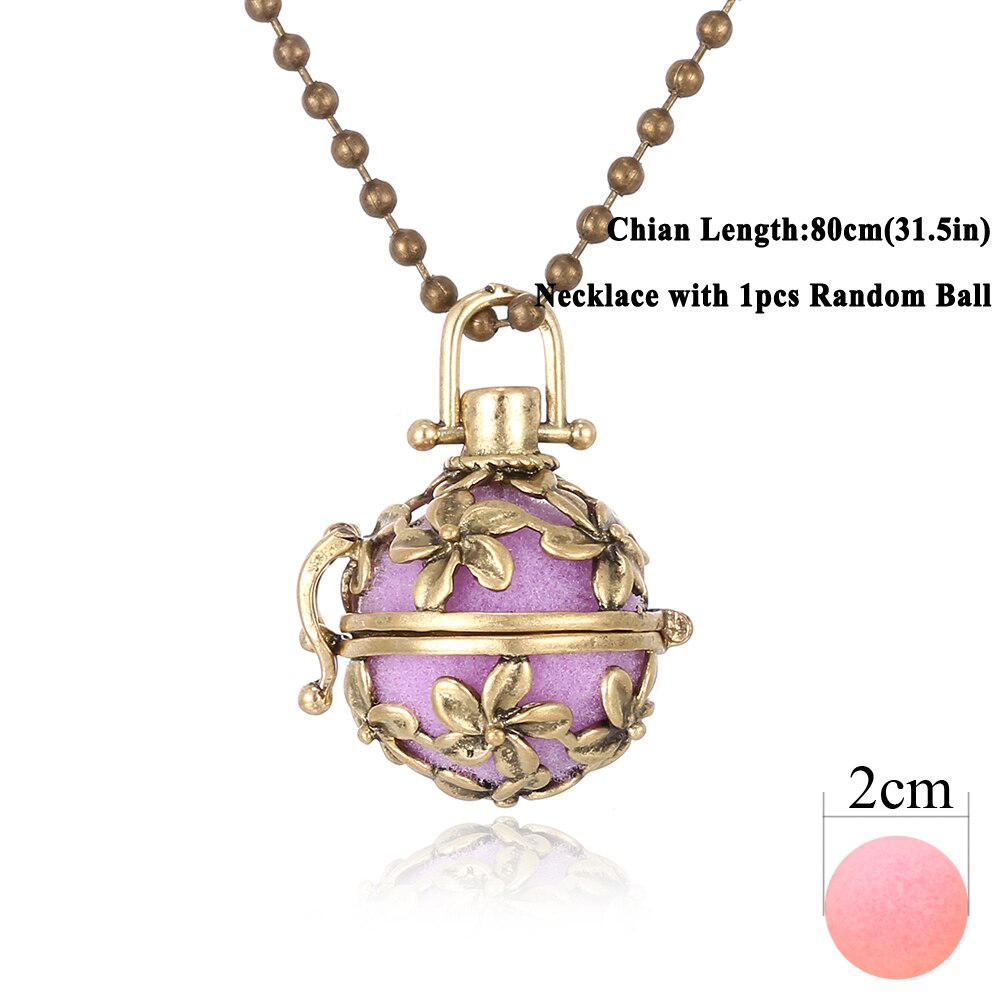 Aromatherapy Necklace Diffuser Pendant Vintage Open Lockets Perfume Aroma Diffuser Essential Oils Diffuser Pendant Necklace