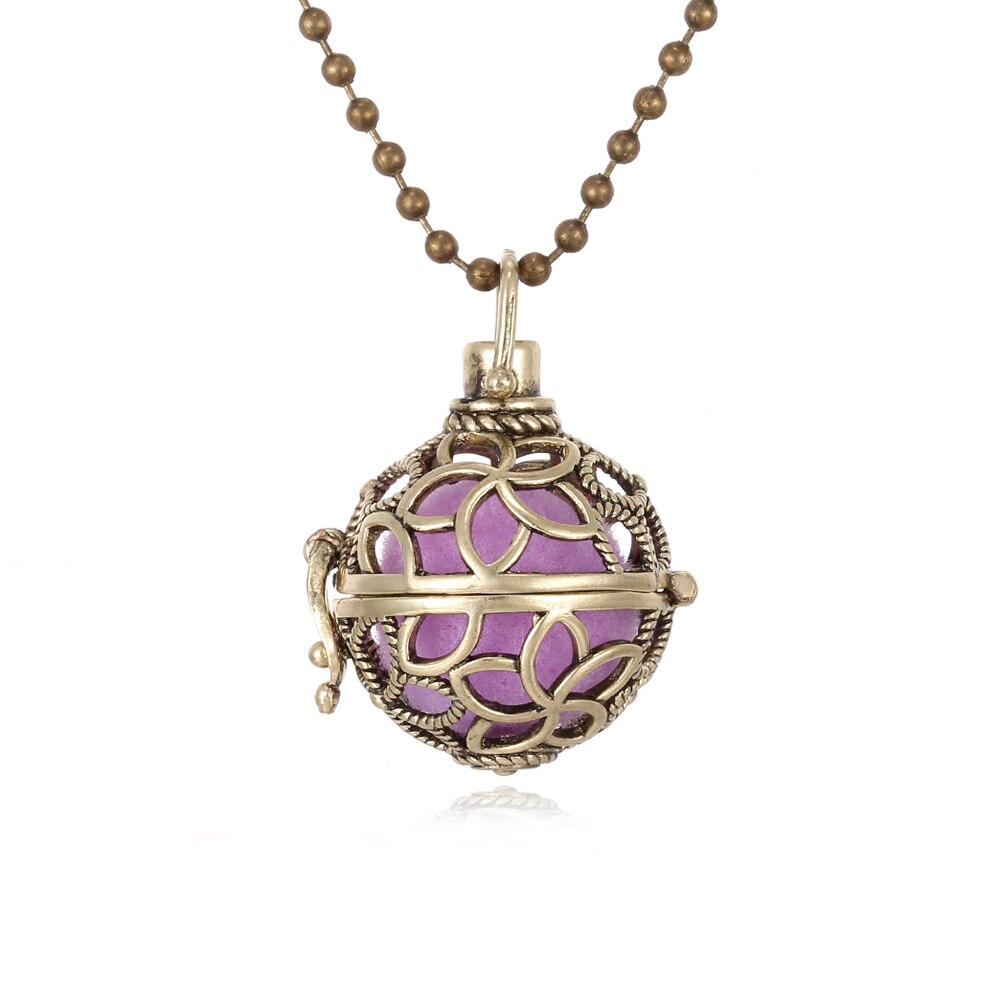 Aromatherapy Necklace Diffuser Pendant Vintage Open Lockets Perfume Aroma Diffuser Essential Oils Diffuser Pendant Necklace