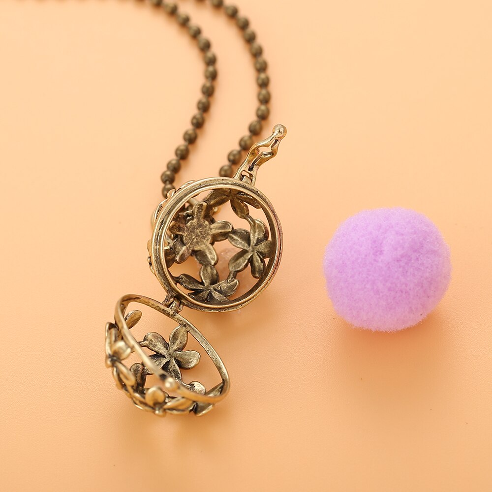 Aromatherapy Necklace Diffuser Pendant Vintage Open Lockets Perfume Aroma Diffuser Essential Oils Diffuser Pendant Necklace