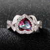 New Arrival 100% 925 Sterling Silver Pink Spinel Ring Love Heart Romantic Finger Rings For Women Fashion Wedding Jewelry bague