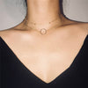 2021 Modern Choker Necklace Two Layers Round Necklaces Gold Color Necklace Choker Jewelry For Women