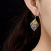 New Arrival 3 Color 100% 925 Real Silver Gemstone Earrings For Women Bijoux Ethnic New Fashion Jewelry Wholesale Gift