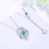 New Arrival 925 Sterling Silver Love Heart Necklace Print I LOVE YOU TO THE MOON AND BACK Letter Heart Choker Pendants Jewelry