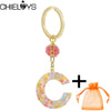 Colorful English Alphabet Charms Keychains For Women Bag Pendant Jewelry Trinket Men's Car Key Ring Key Chain Gift