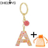 Colorful English Alphabet Charms Keychains For Women Bag Pendant Jewelry Trinket Men's Car Key Ring Key Chain Gift
