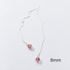 New Arrival Cute Romendic 6-8MM Strawberry Quartz Beads Drop Earrings 925 Sterling Sliver Manual Women Earrings Jewelry
