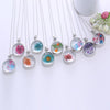 European Necklace Women Round Stars Dried Flower Colorful Starry Sky Plant Pendant Necklace Jewelry Gifts For Girls