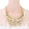 Women Hollow Bib Choker Statement Vintage Paper cut necklaces pendants 5BFR