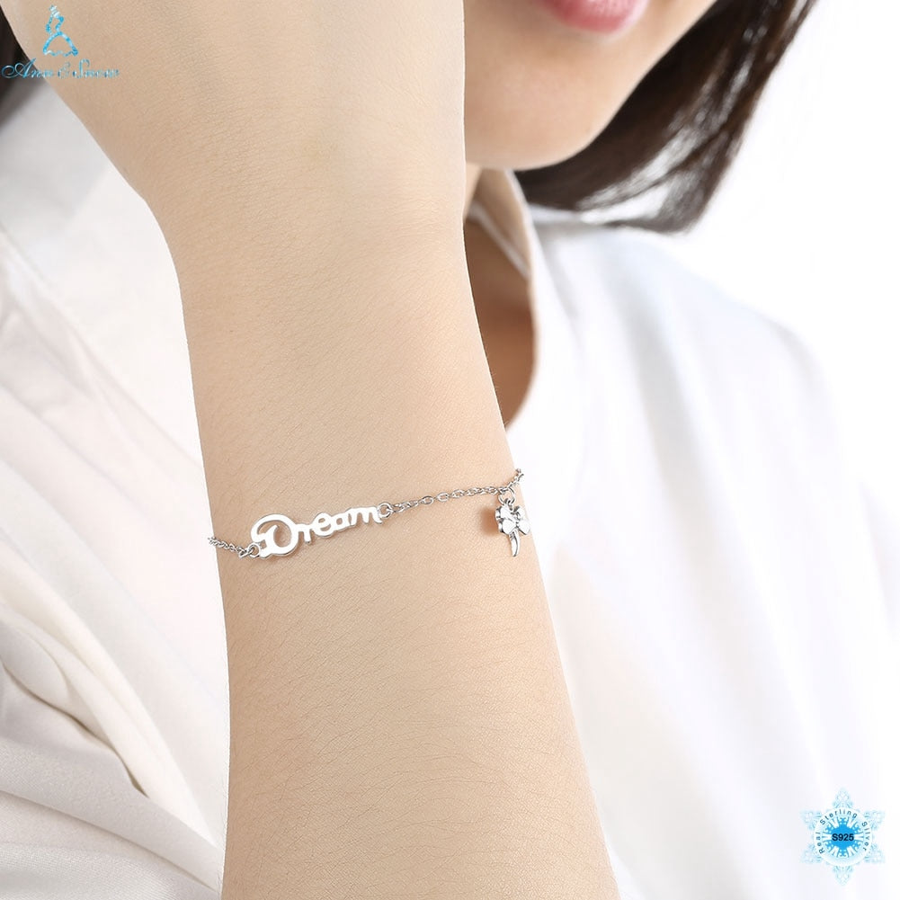 New Arrival Genuine 925 Sterling Silver Sweet Whisper of Dream& Dragonfly Link Bracelet Luxury Silver Jewelry