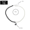 Hip Hop Jewelry  Necklace for Women Black and White Pearl  Ethnic Yin and Yang  Pendant Necklace Jewelry for Girls