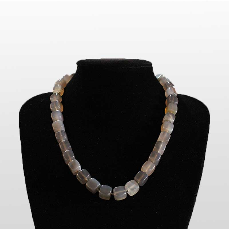 Multi-color Affirmative Square Natural Semi-precious Stones Crystal Ladies Necklace Exquisite Small Gifts