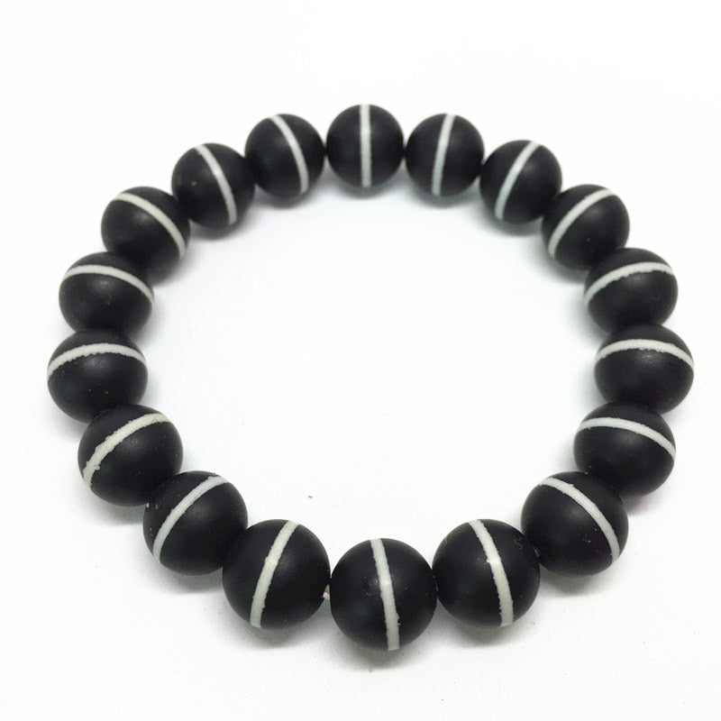 New Arrival Natural Agate 10mm First-line pharmacist Bracelet Tibetan Dzi Beads Bracelet for Men and Women Bring Good Luck