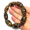 New Arrival Natural Agate Stone Three Eyes Pattern Tibetan Dzi Beads Bracelet for Men and Women Great Gift Bring Good Luck