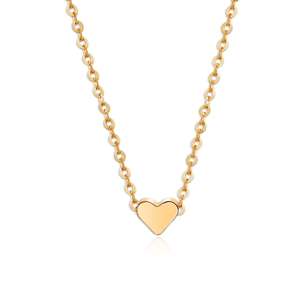 New Arrival Peach Heart Alloy Jewelry Necklace European American Style Women Anniversary Gift Heart Jewelry Customized Necklace