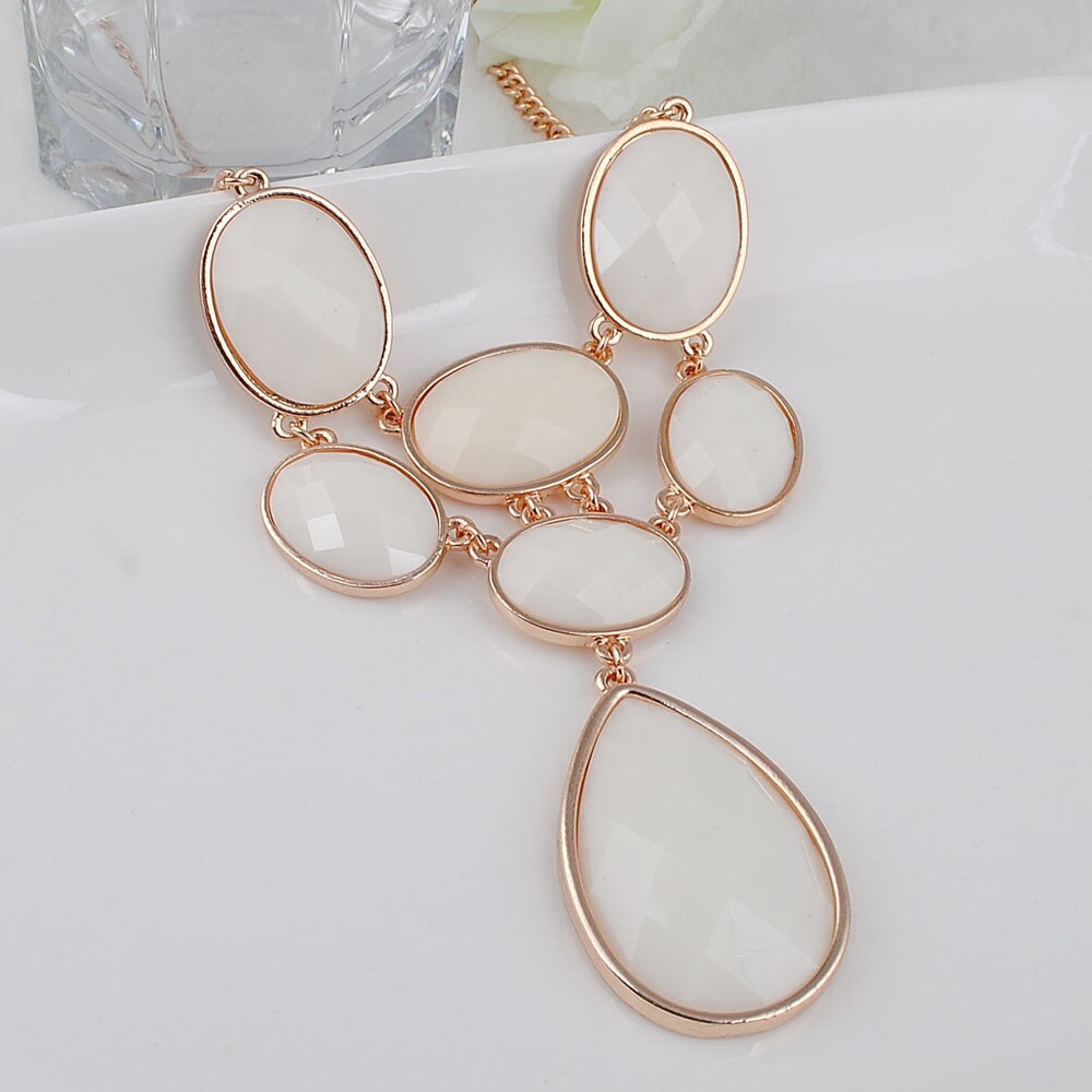 Resin Colorful Cute Charm Gem Flower Necklaces & Pendants Jewelry Woman Gift Summer style