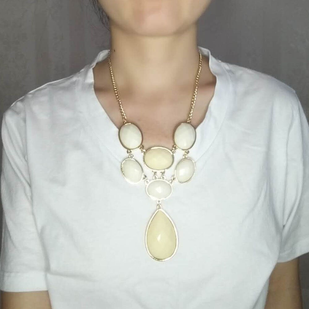 Resin Colorful Cute Charm Gem Flower Necklaces & Pendants Jewelry Woman Gift Summer style