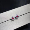 New Arrival Stud Earrings For Women Fashion 925 Sterling Silver Jewelry Earing With Ruby Stones Engagement Party