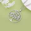 Tree Of Life Necklace Gold Color Long 3-layer Composite Chain Big Crystal Round Pendant Necklaces For Woman Jewelry
