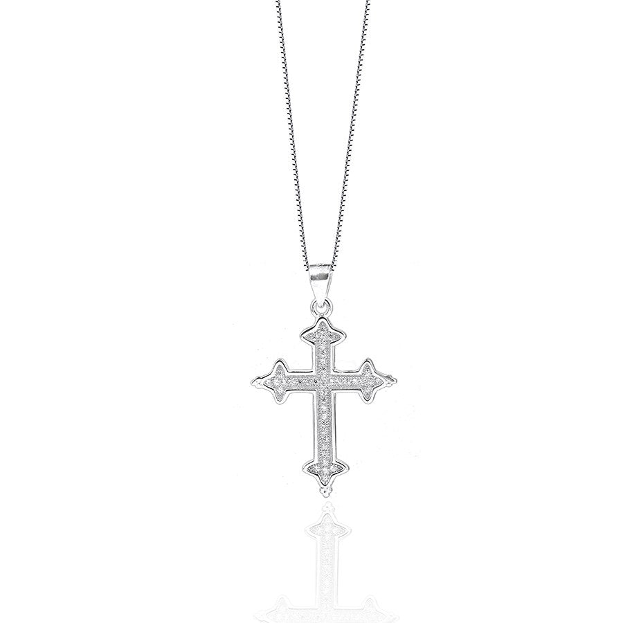 New Arrival Wholesale Fashion silver Jewelry 925 Sterling Silver Cross Pendant Necklace for women men Necklace Fine Jewelry HOT