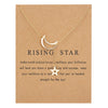 Wish Card Butterfly Pearl Letter Moon Star Pendant Necklace Women Clavicle Chain Choker Wedding Couple Jewelry Gift