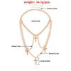 Women's Gothic Cross Pendant Choker Chains Necklace, Hip Hop Gypsy Club Accessories Jewelry