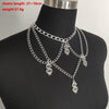 Women's Gothic Cross Pendant Choker Chains Necklace, Hip Hop Gypsy Club Accessories Jewelry