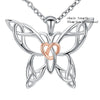 New Arrival original sterling silver 925 lovely hollow butterfly chain pendant necklace diy fine jewelry making for women gifts