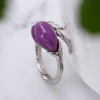 New Arrival silver S925 Sterling Silver Korean Edition orchid mosaic purple mica women's Joker Silver Ring Rings Wholesale