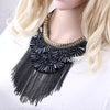s Fabric Crystal Statement Necklace Pendant Women Girls Chokers Necklace Collar Tassels Necklace Bijoux 1636