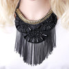 s Fabric Crystal Statement Necklace Pendant Women Girls Chokers Necklace Collar Tassels Necklace Bijoux 1636