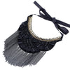s Fabric Crystal Statement Necklace Pendant Women Girls Chokers Necklace Collar Tassels Necklace Bijoux 1636