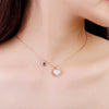s Love Heart Simple Necklace For Women 2022 Rose Gold Silvery Chain CZ Zircon Heart Pendant Women Jewelry