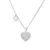 s Love Heart Simple Necklace For Women 2022 Rose Gold Silvery Chain CZ Zircon Heart Pendant Women Jewelry