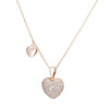 s Love Heart Simple Necklace For Women 2022 Rose Gold Silvery Chain CZ Zircon Heart Pendant Women Jewelry