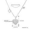 s Love Heart Simple Necklace For Women 2022 Rose Gold Silvery Chain CZ Zircon Heart Pendant Women Jewelry