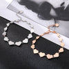 s Stainless Steel Bracelet For Women Rose Gold Silvery Love Heart Stars Lover's Engagement Jewelry Valentine's Gift